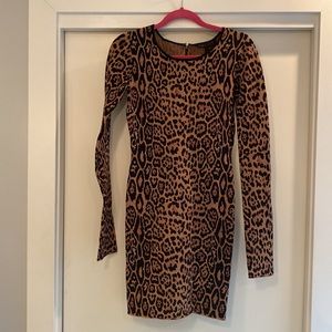BCBG Sheena animal print bandage dress size M